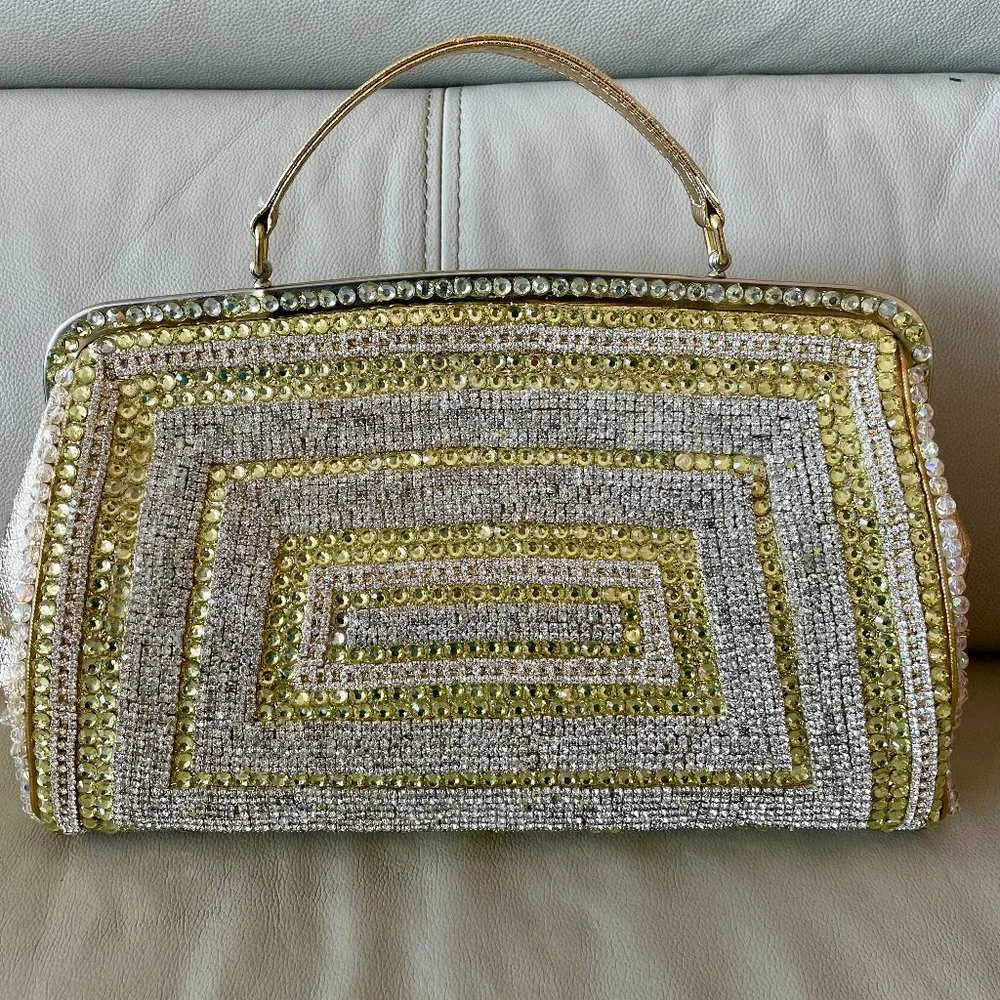 Upcycled, Handcrafted, Large Vintage Evening Bag - Picture 4 of 7